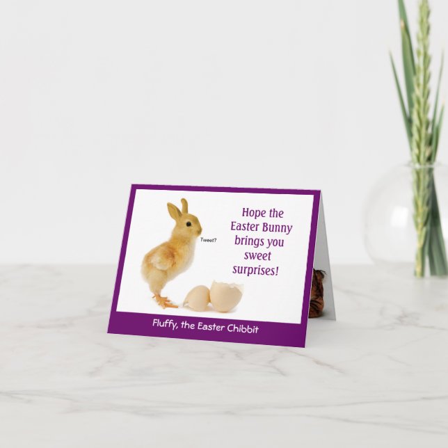 En roligt, litet vridet påskkort helgkort (Framsida)