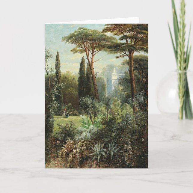 En Romantic Castle Park | Franz Xaver Birkinger Kort (Framsida)