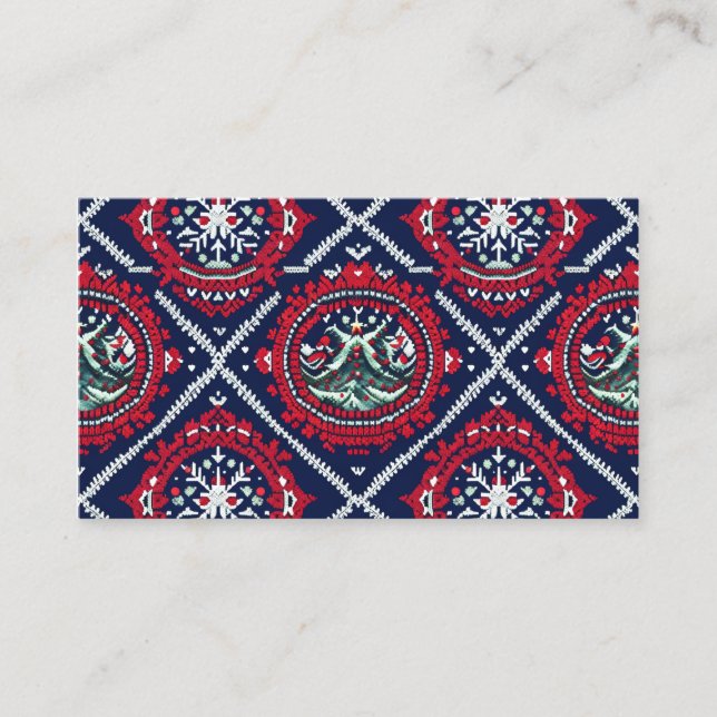 En romantisk atmosfär i ett varmt hus på vintern visitkort (Framsida)