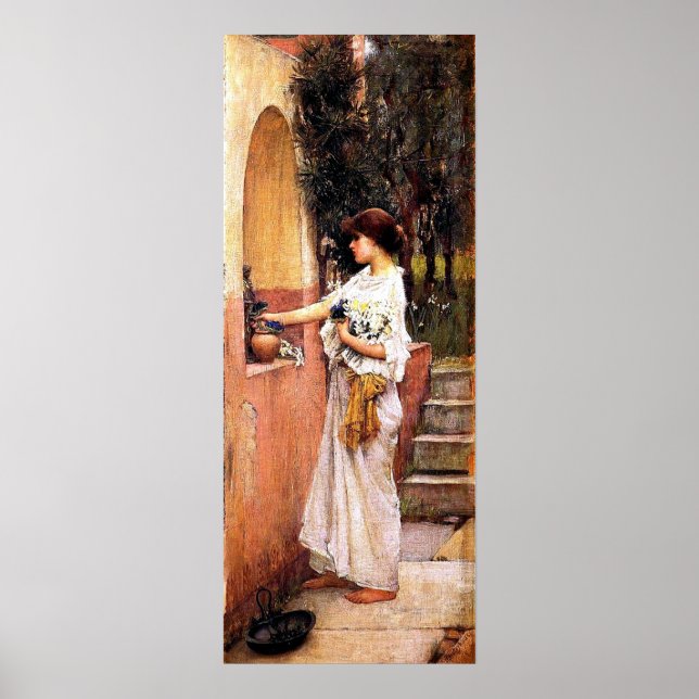 En romersk offergåva av John William Waterhouse Poster (Framsidan)