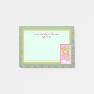 En Rosa Bear Baby Shower Post-it Block