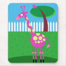 En Rosa Giraffe lever i min ryggbänksdyna