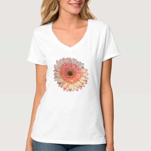 En rosa-grodblomma t shirt (Framsida)