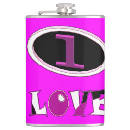 En rosa i kärlek säger det högt fickplunta