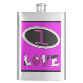 En rosa i kärlek säger det högt fickplunta