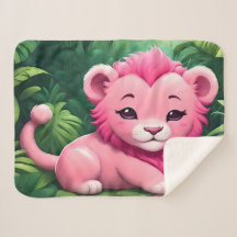 En Rosa Lejona Unge i Jungle