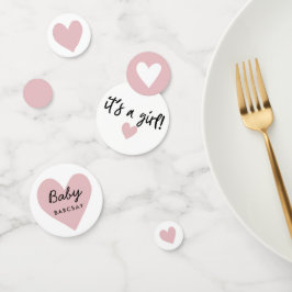 en Rosa Modern Heart Baby Shower