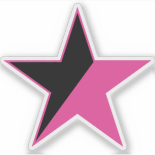 En Rosa stjärna för feminism v2 Klistermärken