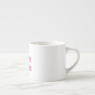 En rosa Vi är plastfilm Espressomugg