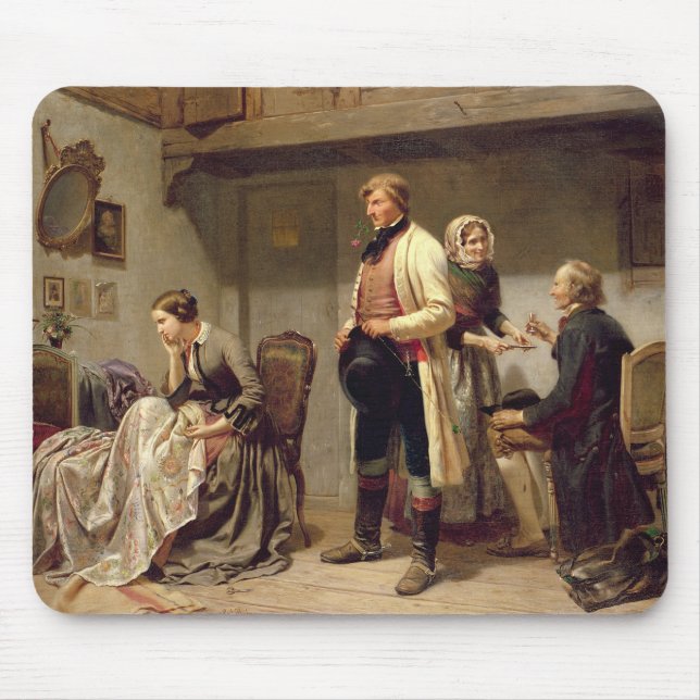 En rostat bröd till det förlovat kopplar ihop musmatta (Framsidan)