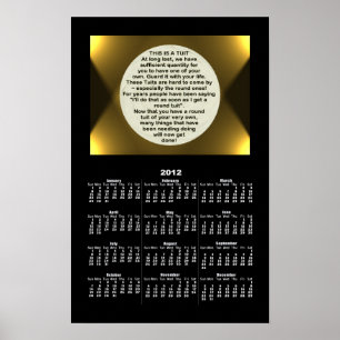 En Round Tuit-kalender ~ skriv ut Poster