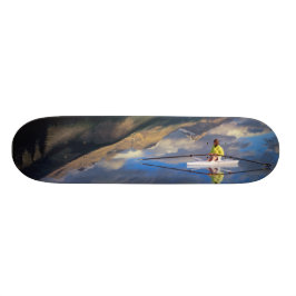 En rower på Banff Sjö i Kanada (MR) Old School Skateboard Bräda 18 Cm