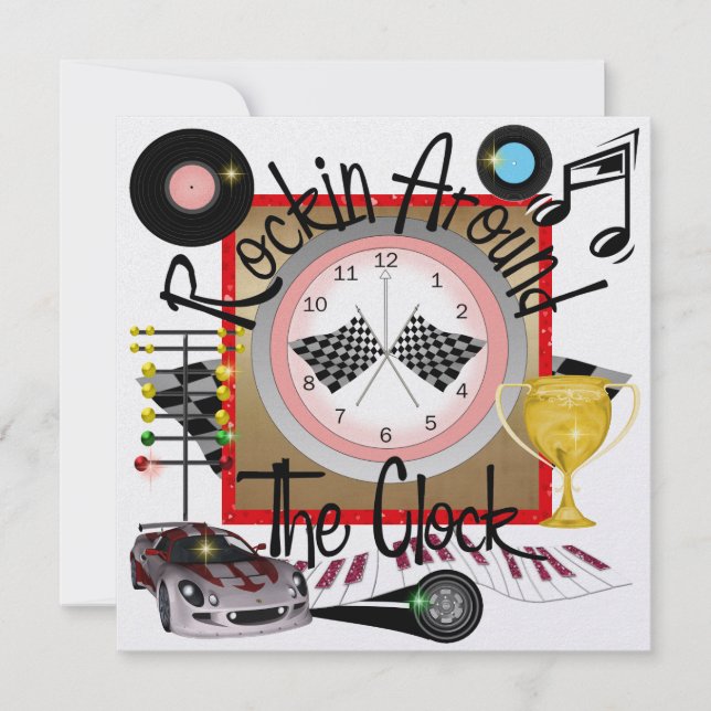 En Royally Rockin Tävla Party-inbjudan Inbjudningar (Framsida)