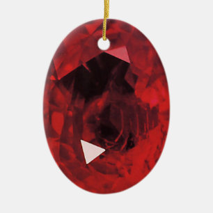 En RUBYJUVEL för din KÄRLEK Julgransprydnad Keramik