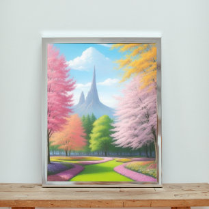 En rullning genom en begagnad Garden Fototryck
