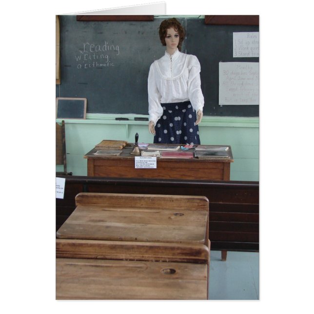 En rumsskola hälsningskort (Framsidan)