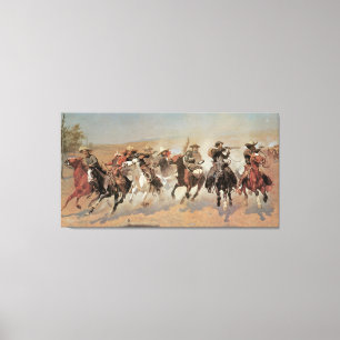 En rusa för timmret, 1889 canvastryck