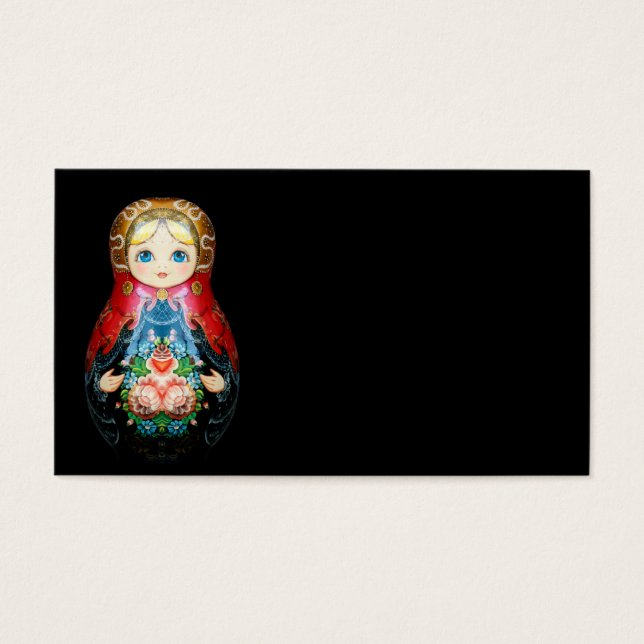 En rysk docka visitkort (Framsidan)
