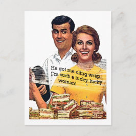 "En så tursam kvinna" Vykort