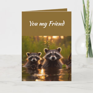 En sådan välsignande raccoons Cute Kort