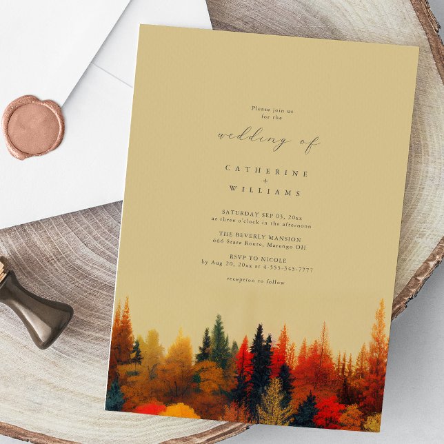 En sagolik tillställning: Whimsical höstbröllop Inbjudningar (Personalized A Fairytale Affair: Whimsical Fall Wedding Invitation)