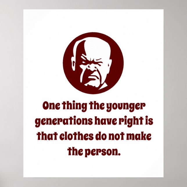 En Sak har de yngre Generationerna Höger - Wis Poster (Framsidan)