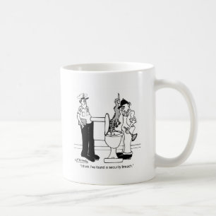 En säkerhetsbrytning kaffemugg