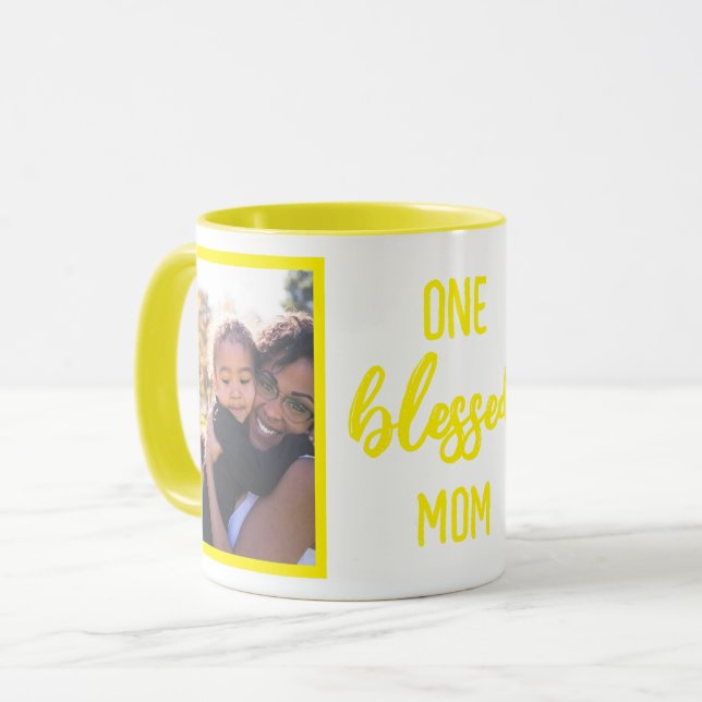 En Salig Mamma | Anpassad Modern Morsdagsbild Mugg (Framsida vänster)