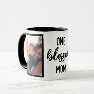 En Salig Mamma Anpassad Modern Morsdagsbild Mugg