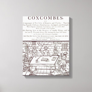 En samla i en klunga av Coxcombes av John Taylor Canvastryck