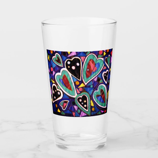 En samling hjärtan glaskopp (Framsida)