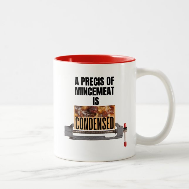 En Sammanfattning av Mincemeat är Kondenserad Två-Tonad Mugg (Höger)