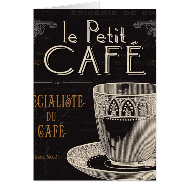 En samtida kopp av kaffe hälsningskort (Framsidan)