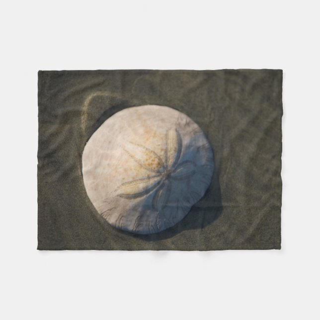 En Sanddollar på stranden Fleecefilt (Framsidan (Horisontell))