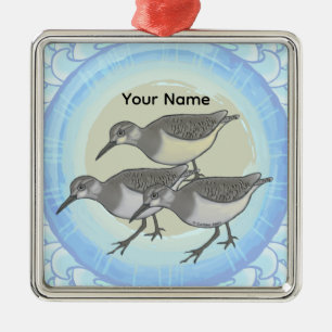 En Sandpipers Premium Fyrkantig Ornament