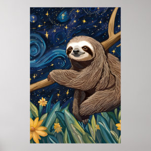 En sång i Starry Natt Poster
