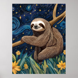 En sång i Starry Natt Poster