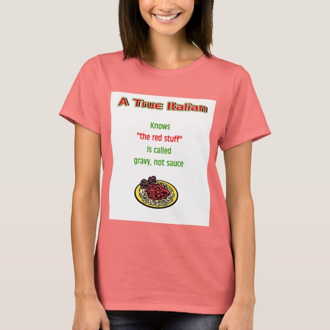 "En sann italiensk" T-shirt (Framsida)
