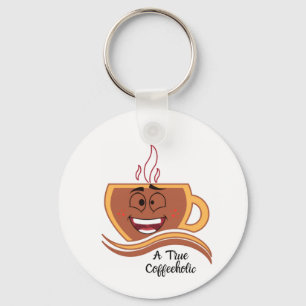 En sann kaffeholiker kaffe nyckelring