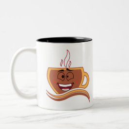 En sann kaffeholiker  Två-Tonad mugg