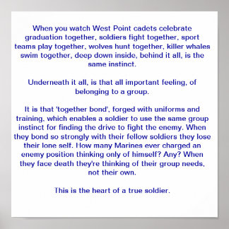 En sann soldat hjärta poster