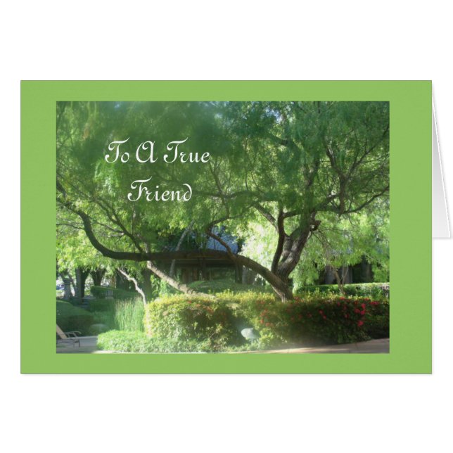 En sann vän hälsningskort (Framsidan Horizontal)