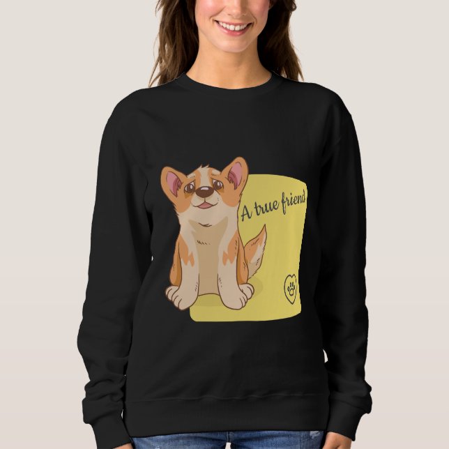 En sann vän Welsh Corgi 284 T Shirt (Framsida)