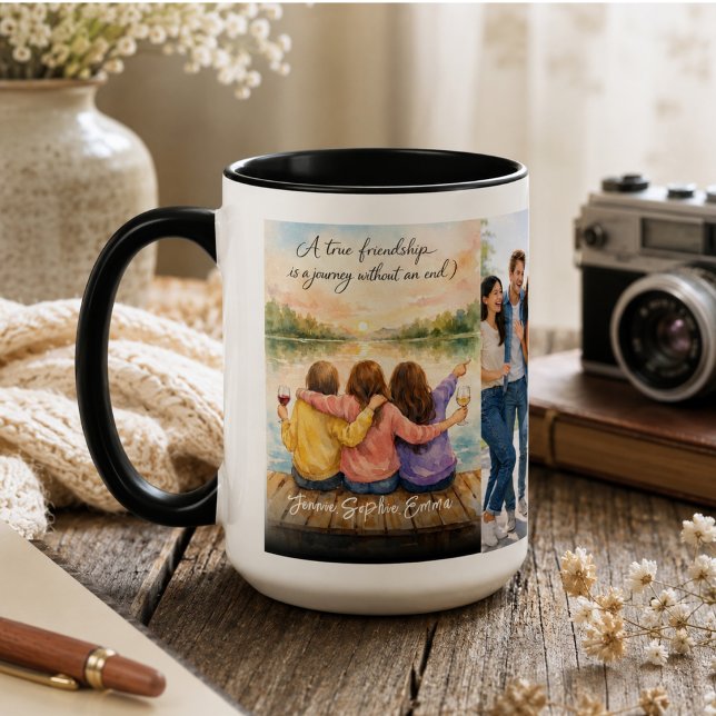 En sann vänskap | Vänskapens dag | Inspirerande Mugg (A True Friendship | Friendship Day | Inspirational Mug)