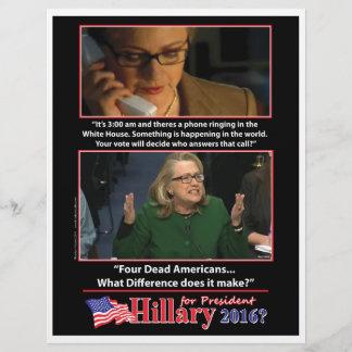 En Sarcastic-titt på Hillary för president 2016 Reklamblad
