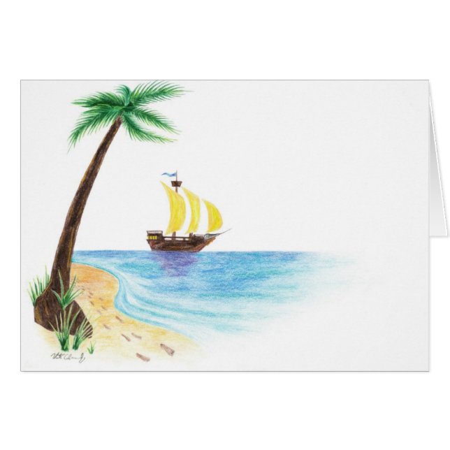 En särskild hamn hälsningskort (Framsidan Horizontal)