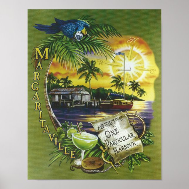 En särskild Harbour Jimmy Buffett Lyrics Poster (Framsidan)