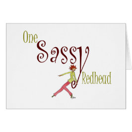 En Sassy rödhårig Hälsningskort