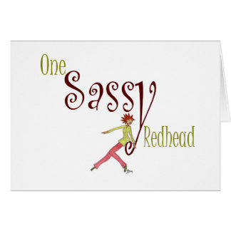 En Sassy rödhårig Hälsningskort