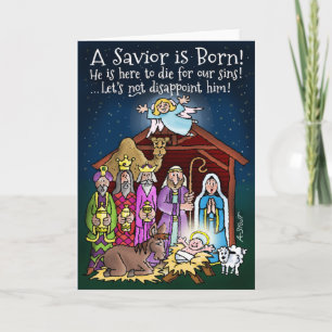 En Savior är Born! - Helgdag-kort Helgkort